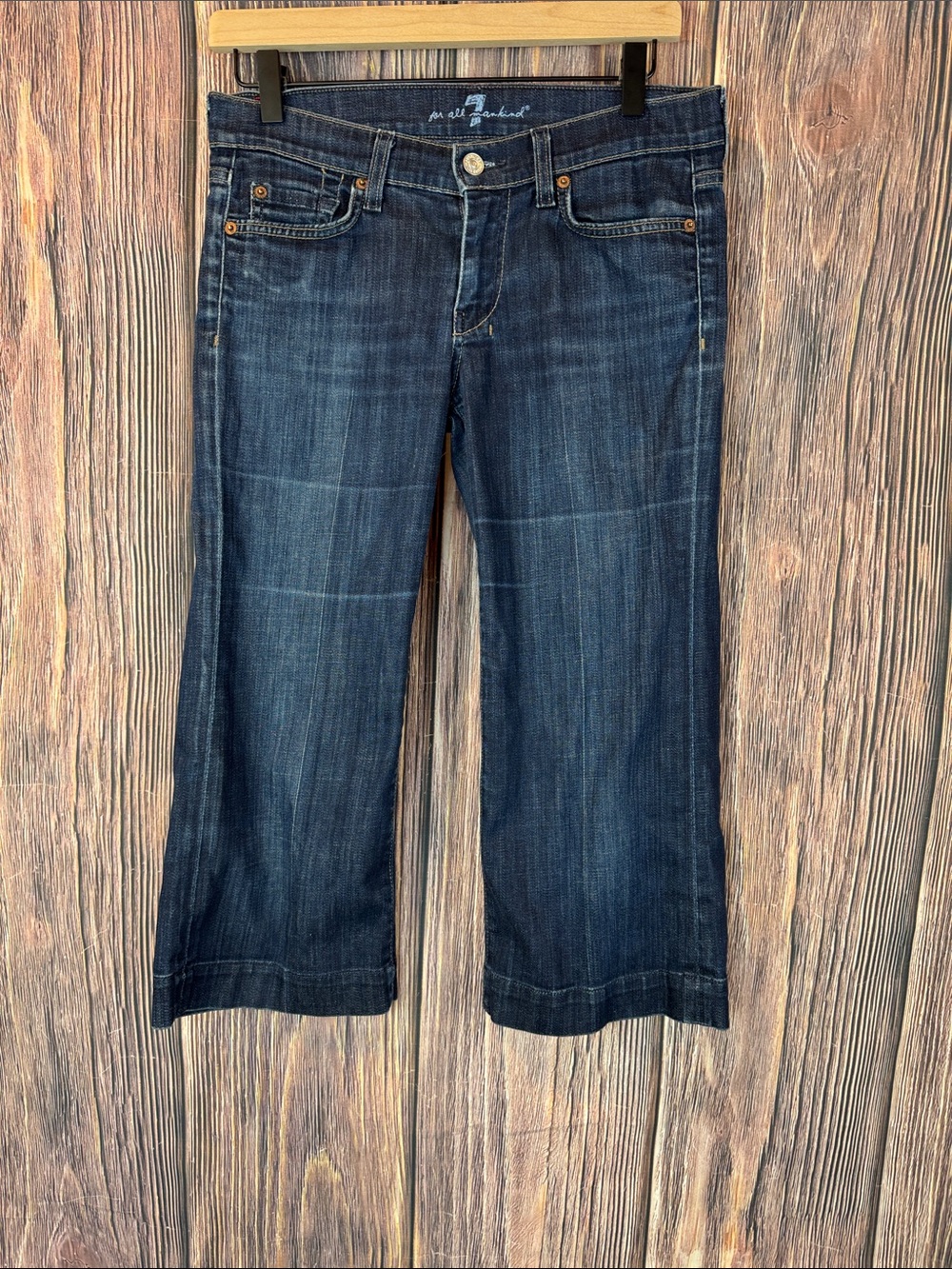 Dark Blue Women’s Jeans - Casual Straight Crop